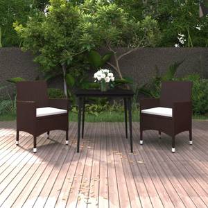 Garten-Essgruppe (3-teilig) 3099721 Braun - Metall - 80 x 74 x 80 cm