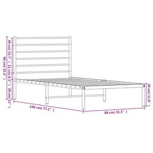 Bettgestell 3028910-4 Weiß - 80 x 196 cm