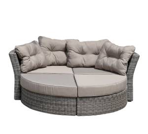 Relaxinsel MARBELLA, Alu + Polyrattan Grau - Metall - Polyrattan - 200 x 172 x 187 cm