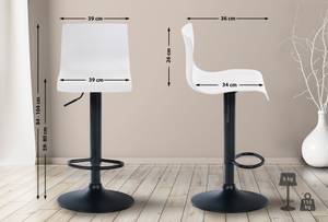 Tabouret de bar Hover Blanc - Noir