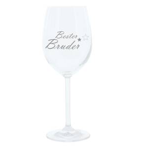 Gravur-Weinglas Bester Bruder Glas - 9 x 23 x 9 cm