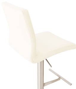 Tabouret de bar Cadiz Lot de 2 Blanc crème - Argenté