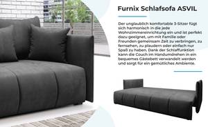 Sofa ASVIL 3-Sitze Enjoy 25 Grau