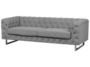 3-Sitzer Sofa VISSLAND Grau - Hellgrau - Silber