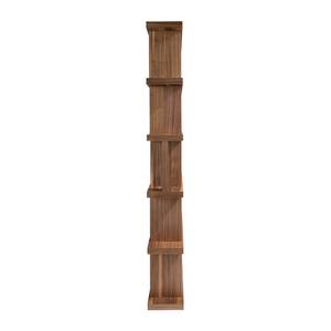 Étagère en bois couleur noyer Marron - Bois/Imitation - En partie en bois massif - 120 x 195 x 23 cm