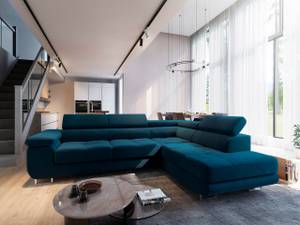 Ecksofa SELVA R-S Blau - Ecke davorstehend rechts