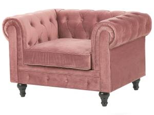 Chesterfield Sofa CHESTERFIELD 2-tlg Schwarz - Pink - 201 x 70 x 75 cm