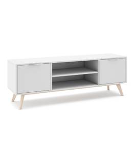 Meuble TV Campus Blanc - Bois manufacturé - 40 x 53 x 140 cm