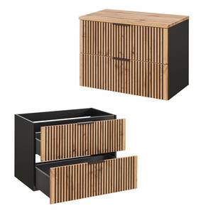 Badmöbel Set XANTEN (6-tlg) Braun - Holzwerkstoff - 180 x 200 x 47 cm