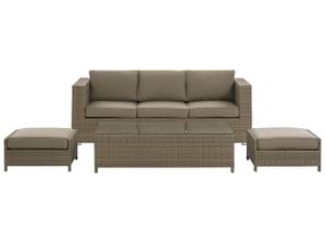 Lounge Set BELLUNO 4-tlg Braun - Silber