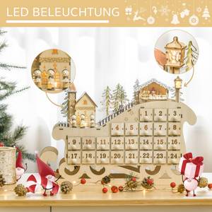 Adventskalender 830-418 Braun - Holzwerkstoff - 10 x 31 x 45 cm