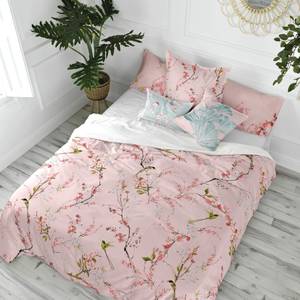 Chinoiserie rose housse couette 240x220 240 x 240 x 220 cm
