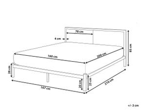 Doppelbett CLAMART Breite: 167 cm