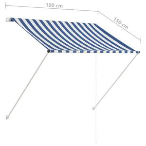 Einziehbare Markise 3001277-1 Blau - Breite: 100 cm