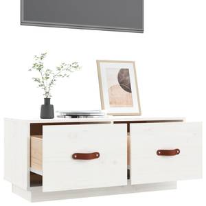 TV-Schrank D785 Weiß - Massivholz - 34 x 35 x 80 cm