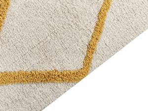 Tapis à poil long BEYLER Blanc - Jaune - Fibres naturelles - 160 x 230 x 230 cm