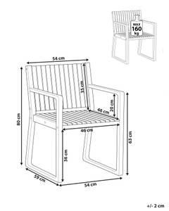 Chaise de jardin SASSARI Chêne foncé