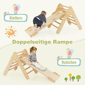 Klettergerüst mit doppelseitigen Rampe Holz