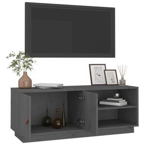 TV-Schrank D737 Grau - Massivholz - 34 x 40 x 105 cm