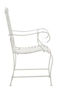 Chaises de jardin Punjab Lot de 2 Blanc - Métal - 62 x 94 x 53 cm