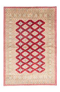 Pakistan Teppich - 207 x 143 cm - rot Rot - Kunststoff - 143 x 1 x 207 cm