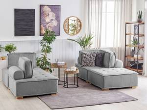 Modulsofa TIBRO 4-tlg Braun - Grau - Textil - 200 x 40 x 100 cm