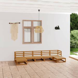 Garten-Lounge-Set (7-teilig) 3009736-1 Braun - Massivholz - Holzart/Dekor - 70 x 30 x 70 cm