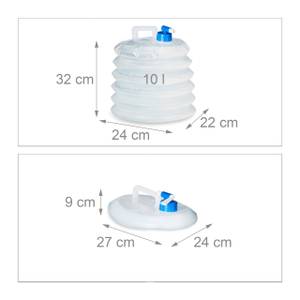 Wasserkanister faltbar 4er Set oval 27 x 9 x 24 cm