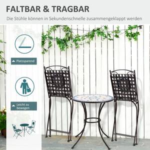 Garten-Bistroset 84B-880 Metall - 61 x 72 x 61 cm