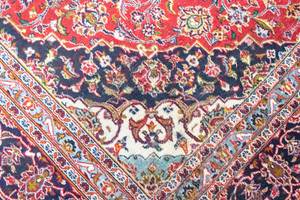 Keshan - 337x241cm Rot - Naturfaser - 241 x 1 x 337 cm