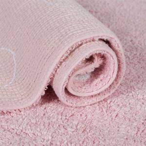 Baumwollteppich gepunktet Pink - Naturfaser - Textil - 120 x 2 x 160 cm