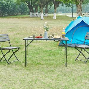 Table de camping pliante Adelfia Noir