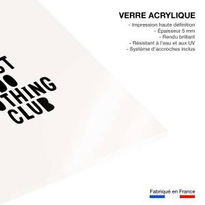 Tableau just do nothing club 30 x 45 cm - Verre