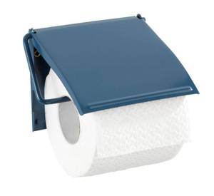 COVER Toilettenpapierhalter, marineblau Blau - Metall - 14 x 12 x 3 cm