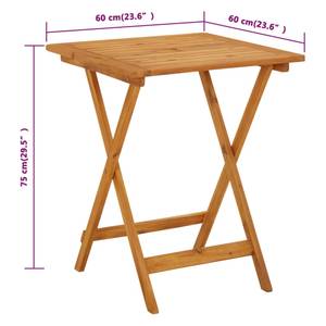 Gartentisch 3016618-2 Braun - Massivholz - Holzart/Dekor - 60 x 75 x 60 cm