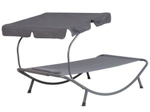 Chaise longue TERNO Gris - Métal - 110 x 110 x 200 cm