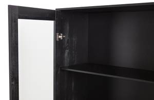 Vitrinenschrank Xam Schwarz - Massivholz - Holzart/Dekor - 100 x 155 x 40 cm