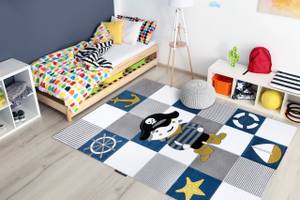 Kinderteppich Petit Corsair Pirat Anker Blau - Kunststoff - Textil - 180 x 1 x 270 cm