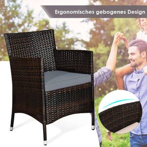 Gartenmöbel-Set TI89994SD+DE  (2-teilig) Grau - Rattan