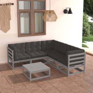 Salon de jardin (lot de 6) 3009818-2 Anthracite - Gris