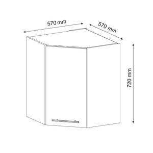 Eckhängeschrank Fame-Line 37978 Anthrazit - Weiß