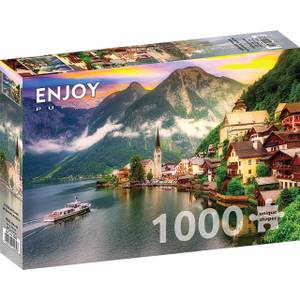 Puzzle Hallstatt Stadt Sonnenuntergang Papier - 24 x 5 x 34 cm