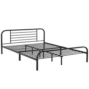 Metallbett Atammik Schwarz - Metall - 185 x 85 x 208 cm