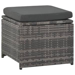 Gartensofa-Set Grau - Metall - Polyrattan - 48 x 36 x 100 cm