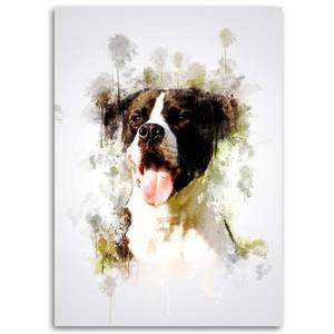 Leinwandbild Hund Tier Abstrakt 60 x 90 cm