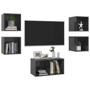 TV-Schrank 5er Set D990 Hochglanz Anthrazit