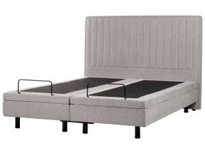 Lit double DUKE II Gris - Gris lumineux - Largeur : 160 cm