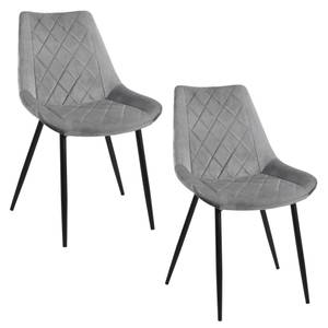 Lot de 2 Chaises SJ.0488 Gris - Lot de 2