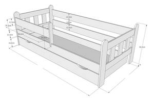 Kinderbett Oscar Weiß - 90 x 200 cm