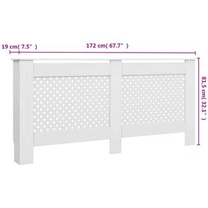 Heizkörperverkleidung 3013167-3(2er Set) Weiß - Holzwerkstoff - 172 x 81 x 19 cm